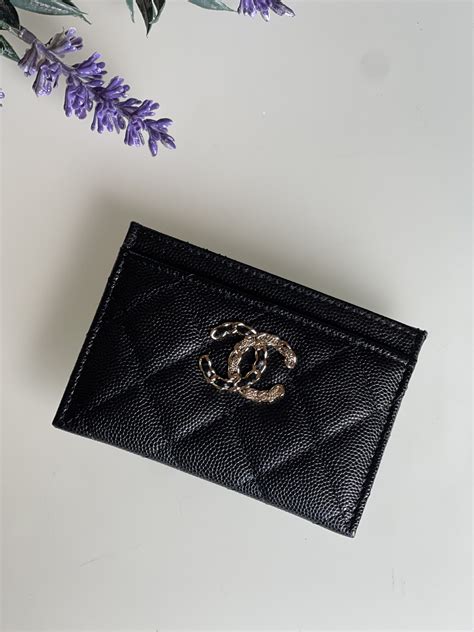 card case chanel|chanel caviar credit card case.